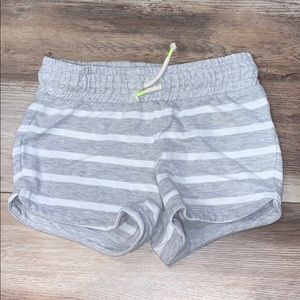 grey and white striped cat & jack shorts